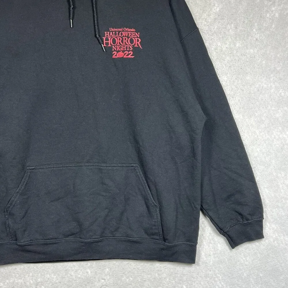 Universal Studios Hollywood Chucky SNITCHES GET STITCHES Men’s 2XL Black Hoodie